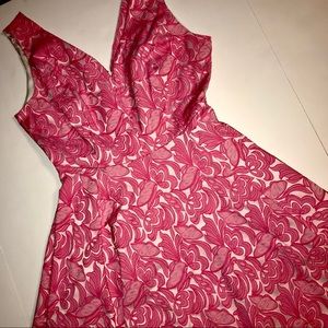NWT hot pink Anthropologie vneck dress 2P